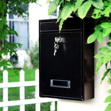 Load image into Gallery viewer, Vintage Pastoral Outdoor Iron Mailbox with Key Lockable Wall Mounted Post Box Key Mail Box Water Proof letterbox Garden Supplies