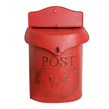 Load image into Gallery viewer, Pastoral Lockable Secure Iron Post Box Vintage Handmade Metal Letter Newspaper Mail Box Wall Mounted Creative Mailbox HW176
