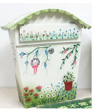 Load image into Gallery viewer, Pastoral painted letter box creative with lock mailbox mail box waterproof suggestion box Wall Mounted home Decoration Post Box