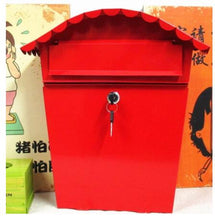 Load image into Gallery viewer, Pastoral painted letter box creative with lock mailbox mail box waterproof suggestion box Wall Mounted home Decoration Post Box