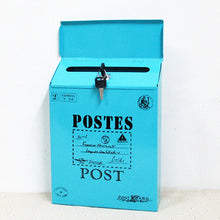 Load image into Gallery viewer, idYllife Home Mailbox Garden Mail Box Lockable Post Box with Key Lock Letter Box Outdoor Yard Door Porch Hanging Decoration